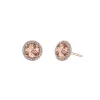 Josephs Jewelers Earrings>14K Rose Gold Morganite and Diamond Halo Earrings