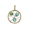 Josephs Jewelers Necklaces And Pendants>14K Two-Tone Cabochon Tourmaline Pendant