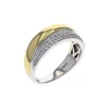 Josephs Jewelers Rings>14K Two-Tone Pavé Diamond Band