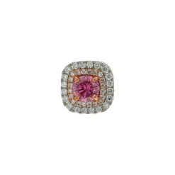Josephs Jewelers Necklaces And Pendants>14K Two-Tone Pink and White Diamond Pendant