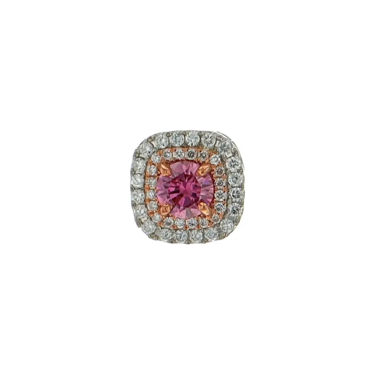 Josephs Jewelers Necklaces And Pendants>14K Two-Tone Pink and White Diamond Pendant