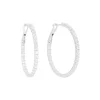Josephs Jewelers Earrings>14K White Gold 2.47 Carat Diamond Hoop Earrings