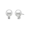 Josephs Jewelers Earrings>14K White Gold Akoya and Diamond Stud Earrings