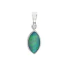 Josephs Jewelers Necklaces And Pendants>14K White Gold Australian Opal Doublet and Diamond Pendant
