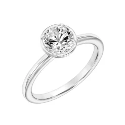Josephs Jewelers Engagement Rings>14K White Gold Bezel Solitaire Engagement Ring Mounting