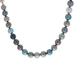 Josephs Jewelers Necklaces And Pendants>14K White Gold Black Tahitian Pearl Necklace
