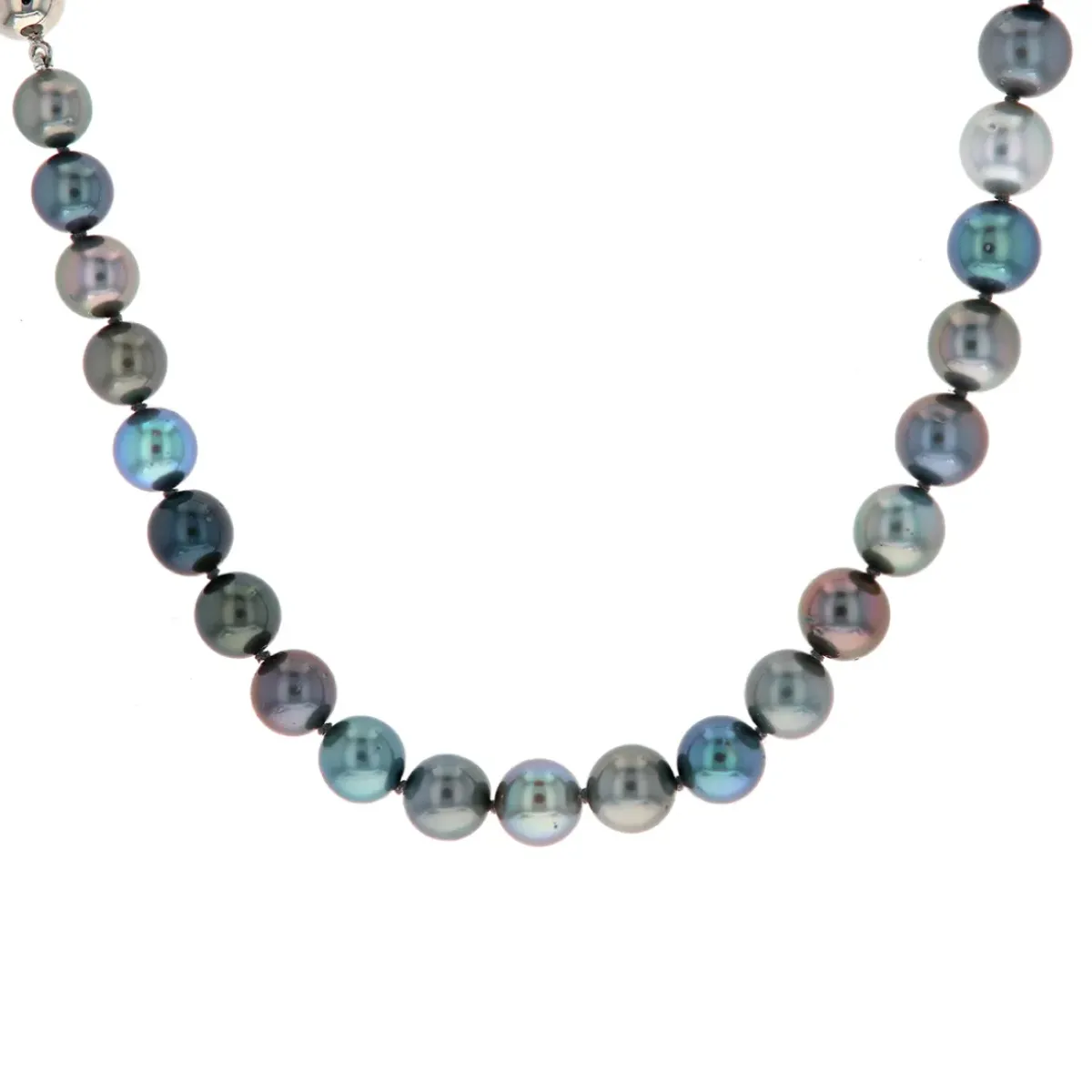 Josephs Jewelers Necklaces And Pendants>14K White Gold Black Tahitian Pearl Necklace