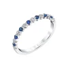 Josephs Jewelers Rings>14K White Gold Blue Sapphire and Diamond Ring
