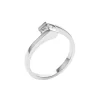 Josephs Jewelers Rings>14K White Gold Bypass Triangular Princess Diamond Ring