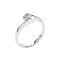 Josephs Jewelers Rings>14K White Gold Bypass Triangular Princess Diamond Ring