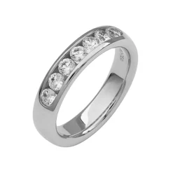 Josephs Jewelers Wedding Bands For Women>14K White Gold Channel Set Diamond Band