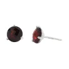 Josephs Jewelers Earrings>14K White Gold Checkerboard Garnet Stud Earrings