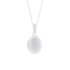 Josephs Jewelers Necklaces And Pendants>14K White Gold Children’s Oval Locket and Chain