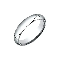 Josephs Jewelers Wedding Bands For Men>14K White Gold Comfort Fit Plain Wedding Band