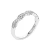 Josephs Jewelers Rings>14K White Gold Criss Cross Diamond Band