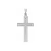Josephs Jewelers Necklaces And Pendants>14K White Gold Cross Pendant with Design