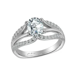 Josephs Jewelers Engagement Rings>14K White Gold Curved Split Top Engagement Ring Semi-Mounting