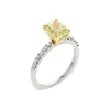 Josephs Jewelers Engagement Rings>14K White Gold Cushion Yellow Diamond Engagement Ring