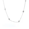Josephs Jewelers Necklaces And Pendants>14K White Gold Diamond Bezel Station Necklace