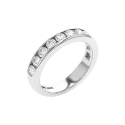 Josephs Jewelers Wedding Bands For Women>14K White Gold Diamond Channel Wedding Band