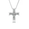 Josephs Jewelers Necklaces And Pendants>18K White Gold Diamond Cross Necklace