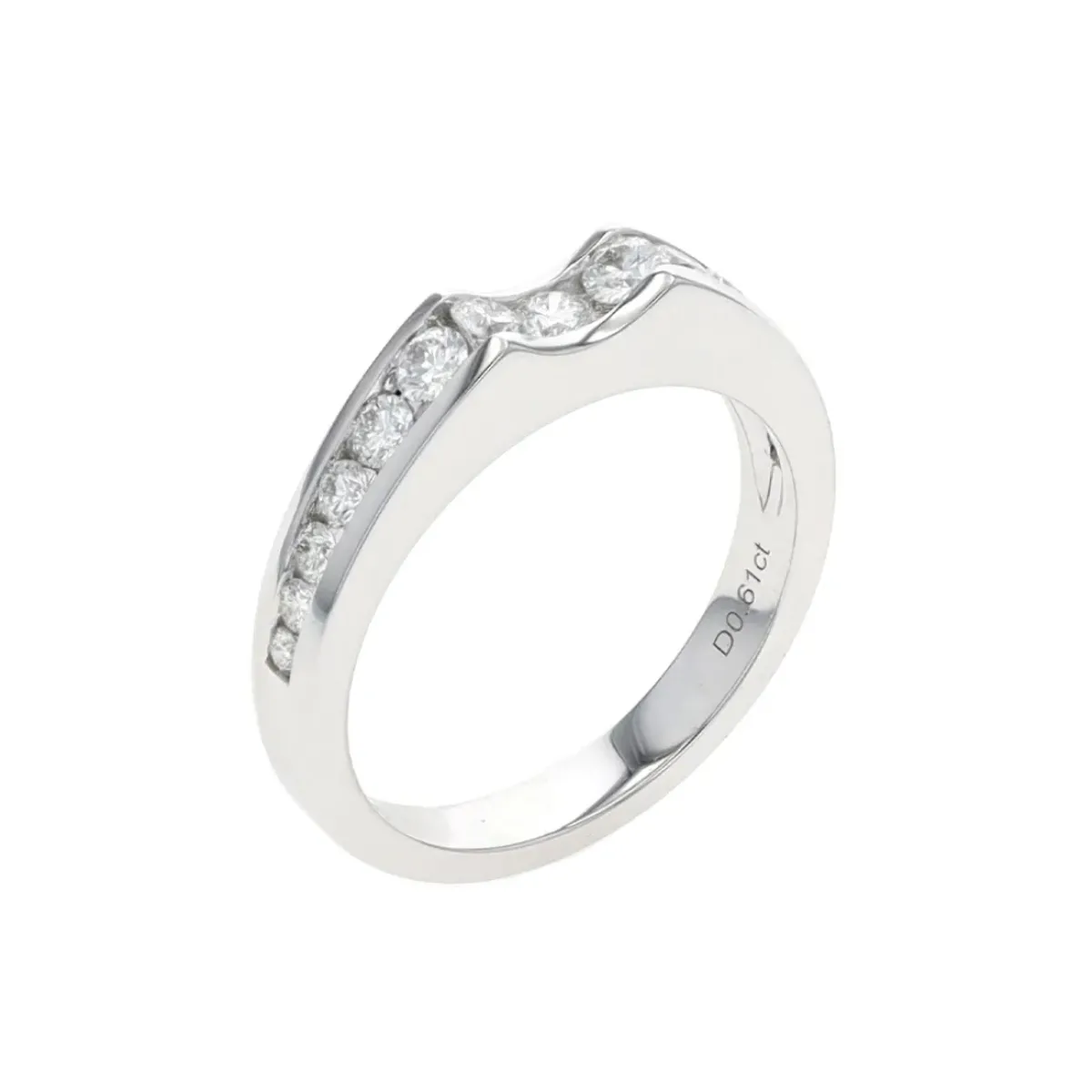 Josephs Jewelers Wedding Bands For Women>14K White Gold Diamond Fitted Wedding Band