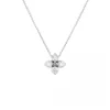 Josephs Jewelers Necklaces And Pendants>18K White Gold Diamond Flower Necklace