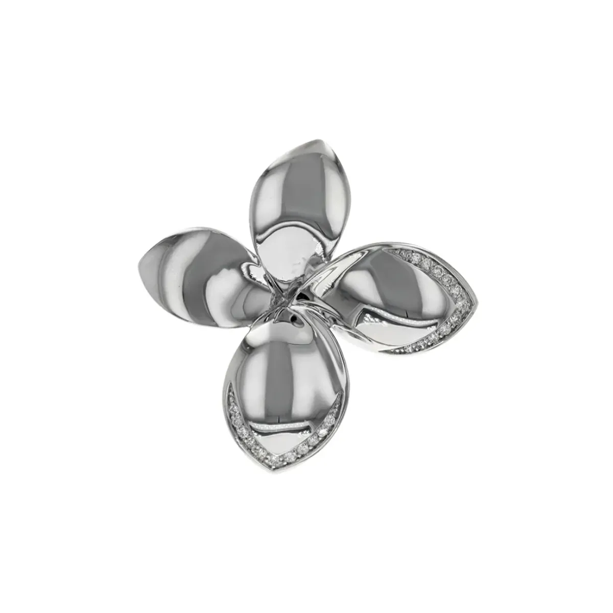 Josephs Jewelers Necklaces And Pendants>14K White Gold Diamond Flower Pendant