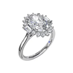 Josephs Jewelers Engagement Rings>14K White Gold Diamond Halo Engagement Ring Mounting