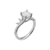 Josephs Jewelers Engagement Rings>14K White Gold Diamond Leaf Design Engagement Ring Semi-Mounting
