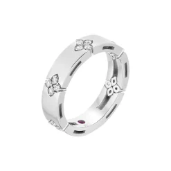 Josephs Jewelers Rings>18K White Gold Diamond Love in Verona Band