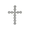 Josephs Jewelers Necklaces And Pendants>14K White Gold Diamond Milgrain Cross Pendant