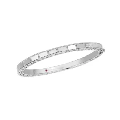 Josephs Jewelers Bracelets>18K White Gold Diamond Mosaic Bangle Bracelet