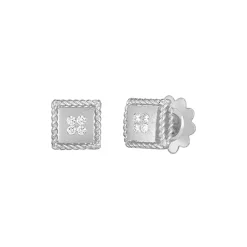 Josephs Jewelers Earrings>18K White Gold Diamond Palazzo Ducale Earrings