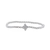 Josephs Jewelers Bracelets>18K White Gold Diamond Princess Flower Bracelet