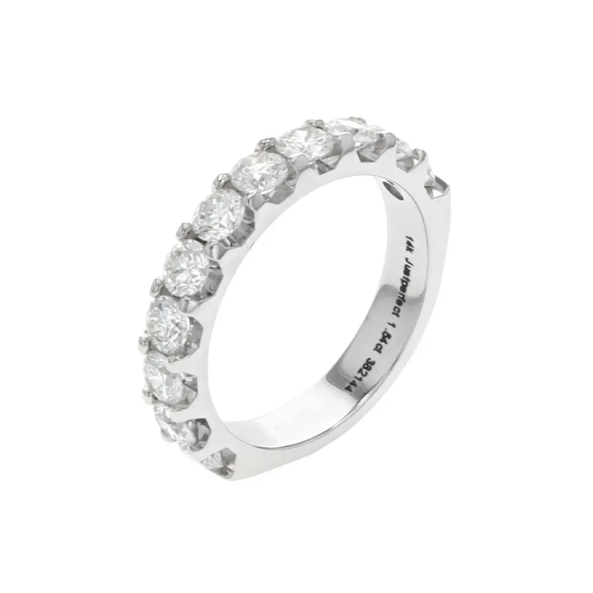 Josephs Jewelers Wedding Bands For Women>14K White Gold Diamond Wedding Band
