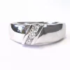 Josephs Jewelers Wedding Bands For Men>14K White Gold Diamond Wedding Band