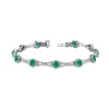 Josephs Jewelers Bracelets>14K White Gold Emerald and Diamond Bracelet