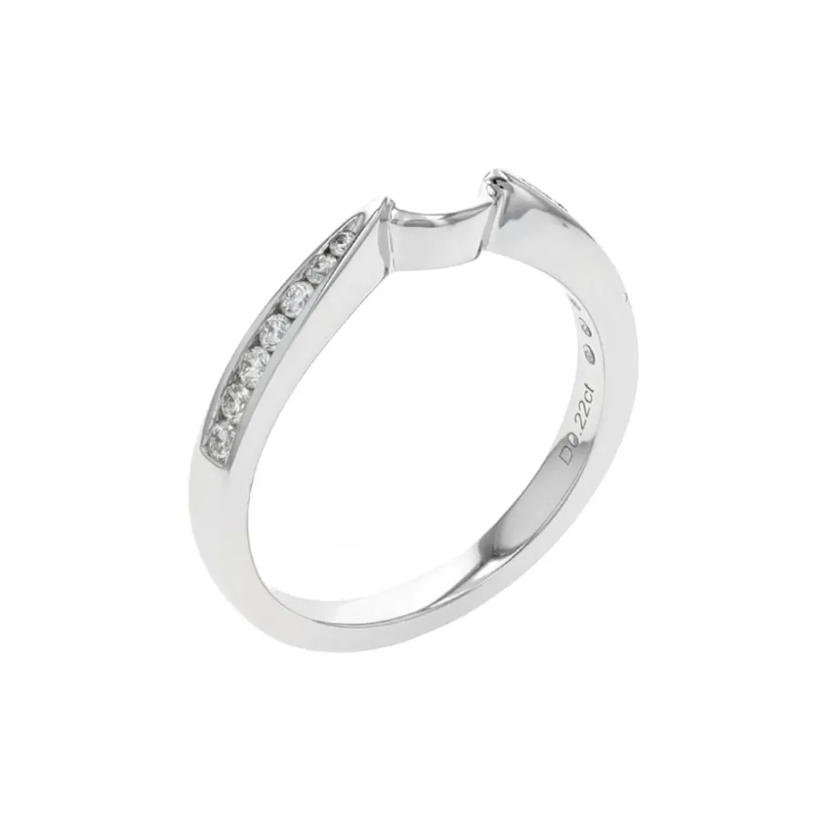Josephs Jewelers Wedding Bands For Women>14K White Gold Fitted Diamond Wedding Band