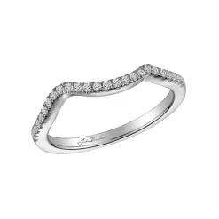 Josephs Jewelers Wedding Bands For Women>14K White Gold Fitted Diamond Wedding Band