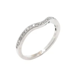Josephs Jewelers Estate>14K White Gold Fitted Estate Wedding Band
