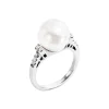 Josephs Jewelers Rings>18K White Gold Freshwater Pearl and Diamond Ring
