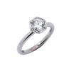 Josephs Jewelers Rings>14K White Gold Hexagonal Solitaire Diamond Engagement Ring