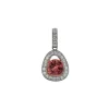 Josephs Jewelers Necklaces And Pendants>14K White Gold Imperial Topaz and Diamond Halo Pendant