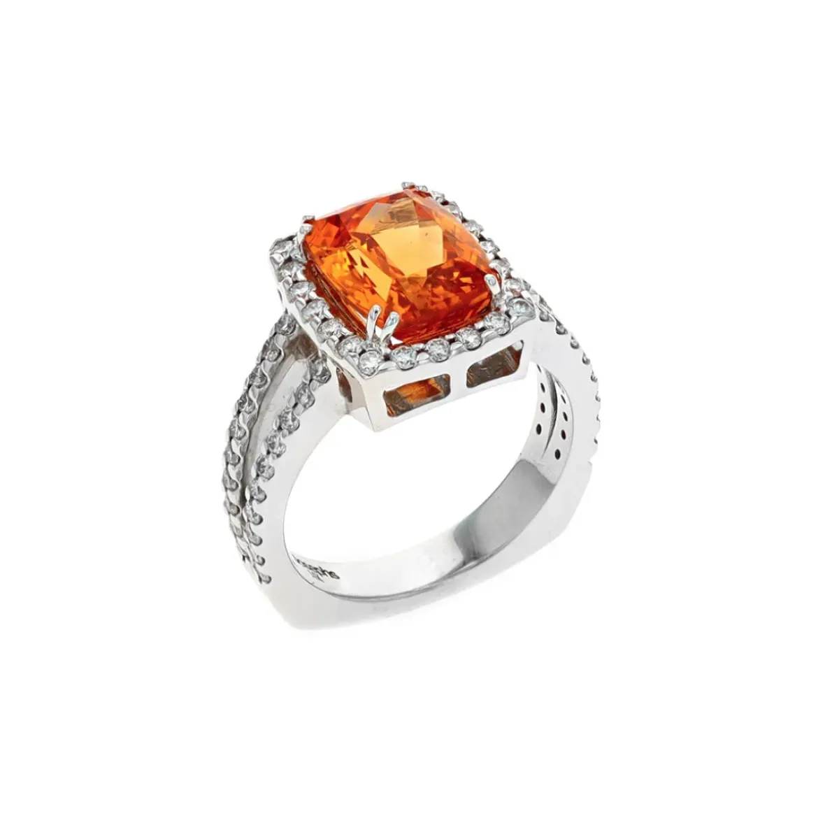 Josephs Jewelers Rings>14K White Gold Imperial Topaz and Diamond Halo Ring