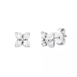 Josephs Jewelers Earrings>18K White Gold Love in Verona Diamond Earrings
