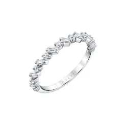 Josephs Jewelers Wedding Bands For Women>14K White Gold Multi-Diamond Wedding Band