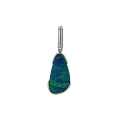 Josephs Jewelers Necklaces And Pendants>14K White Gold Opal Doublet Pendant