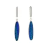 Josephs Jewelers Earrings>14K White Gold Opal Doublet Dangle Earrings
