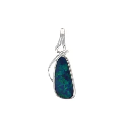 Josephs Jewelers Necklaces And Pendants>14K White Gold Opal Doublet Pendant
